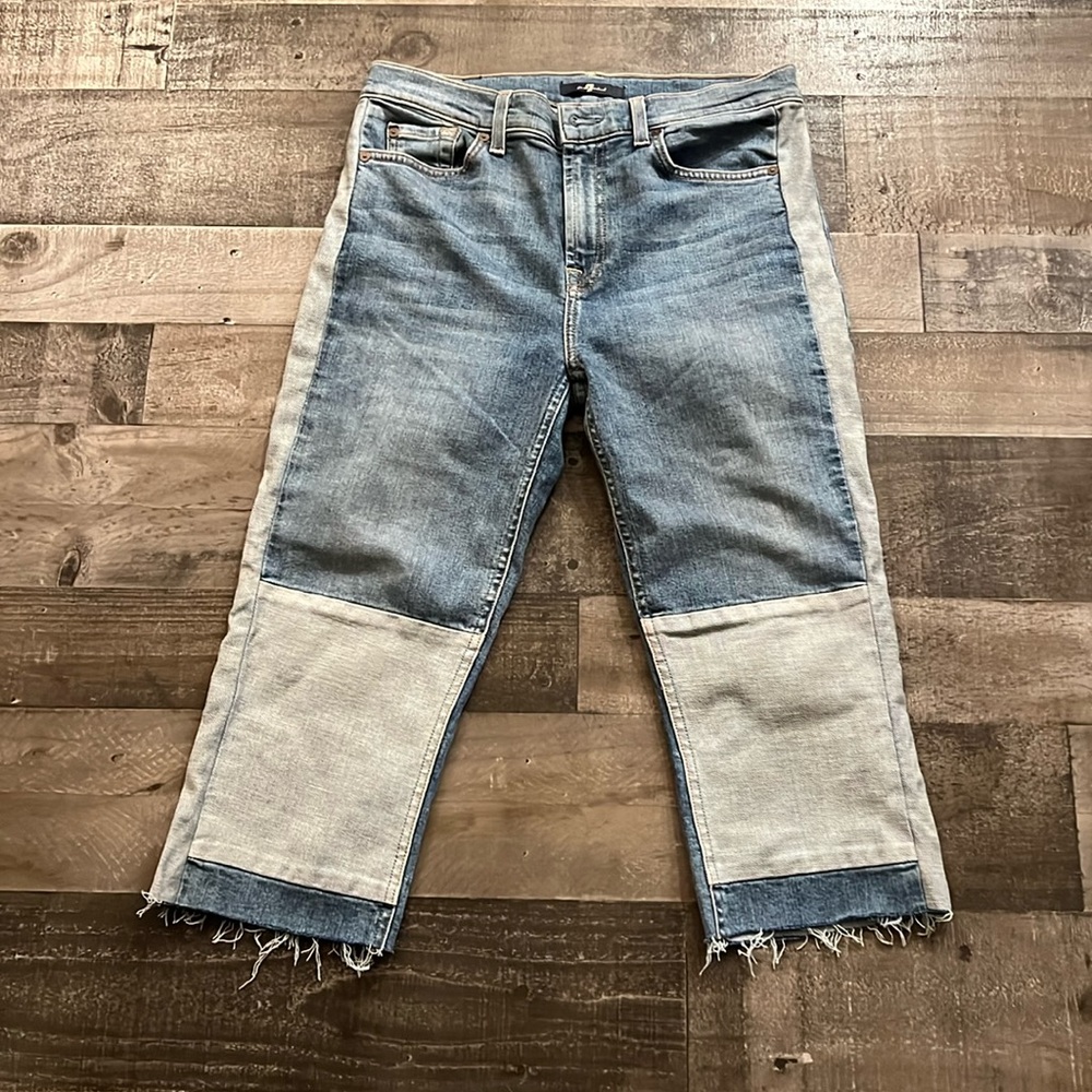 7 of‎ all mankind, jeans, capris size 30 two tone